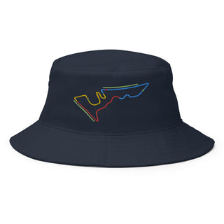 Circuit of the Americas (COTA) Circuit Sectors with DRS Zones F1 Embroidered Bucket Hat