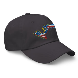 Circuit of the Americas (COTA) Circuit Sectors with DRS Zones and US Flag F1 Embroidered Dad Hat