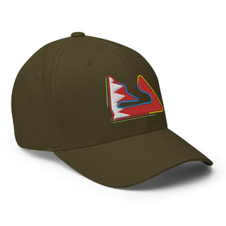 Bahrain Circuit Sectors with DRS Zones and Flag F1 Embroidered Flexfit Cap