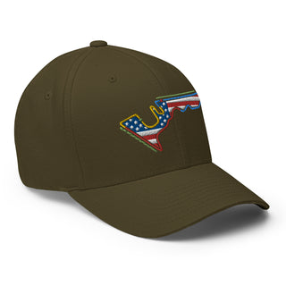 Circuit of the Americas (COTA) Circuit Sectors with DRS Zones and US Flag F1 Embroidered Flexfit Cap