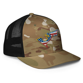 Circuit of the Americas (COTA) Circuit Sectors with DRS Zones and US Flag F1 Embroidered Closed-back Trucker Cap