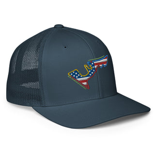 Circuit of the Americas (COTA) Circuit Sectors with DRS Zones and US Flag F1 Embroidered Closed-back Trucker Cap