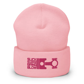 Suck Squeeze Bang Blow Embroidered Cuffed Beanie