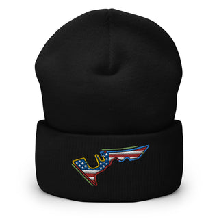 Circuit of the Americas (COTA) Circuit Sectors with DRS Zones and US Flag F1 Embroidered Cuffed Beanie