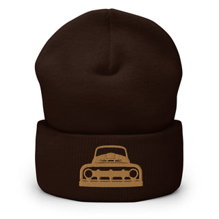 Embroidered Cuffed Beanie - Vintage Ford Truck