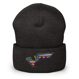 Circuit of the Americas (COTA) Circuit Sectors with DRS Zones and US Flag F1 Embroidered Cuffed Beanie