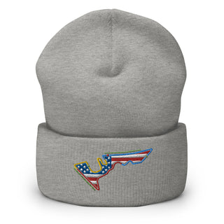 Circuit of the Americas (COTA) Circuit Sectors with DRS Zones and US Flag F1 Embroidered Cuffed Beanie