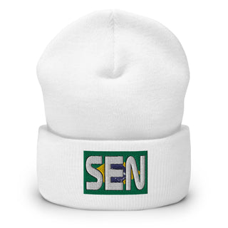 Ayrton Senna Brazil Flag F1 Embroidered Cuffed Beanie