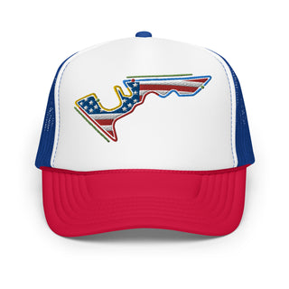 Circuit of the Americas (COTA) Circuit Sectors with DRS Zones and US Flag F1 Embroidered Foam Trucker Hat