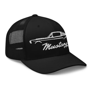 Classic Mustang Embroidered Meshback Trucker Cap