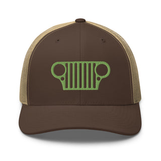 Jeep CJ Grill Embroidered Trucker Cap