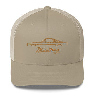 Embroidered Meshback Trucker Cap - Classic Mustang