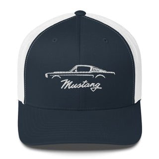 Embroidered Meshback Trucker Cap - Classic Mustang