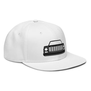 Embroidered Snapback Flatbill Hat - Chevy Squarebody Truck