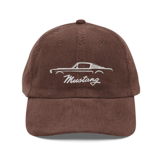 Embroidered Vintage Corduroy Cap - Classic Mustang
