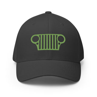Jeep CJ Grill Embroidered Flexfit Cap