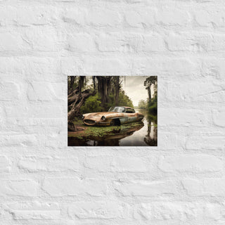 Abandoned Classic Car in the Bayou v4 - Poster
