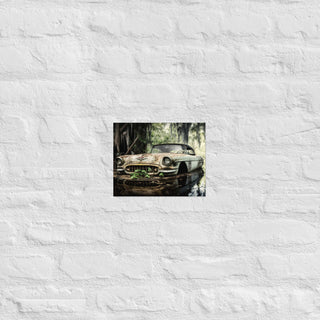 Abandoned Classic Car in the Bayou v3 - Poster