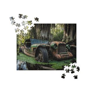 Abandoned Classic Car in the Bayou v9 - Jigsaw Puzzle