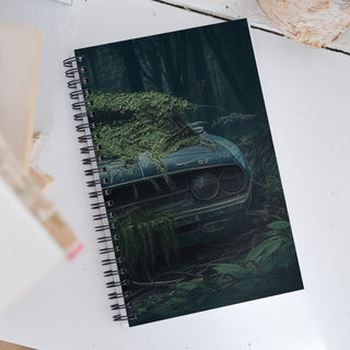 Abandoned Muscle Car in the Woods 1 Spiral Notebook